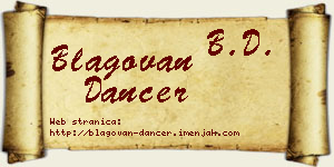 Blagovan Dancer vizit kartica